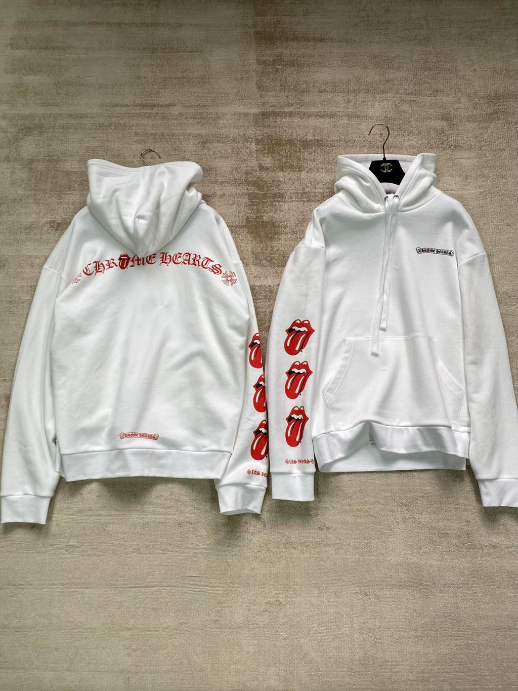 Chrome Chrome Hearts Men's Spring and Autumn Logo Printed Long Sleeve Hooded Sweatshirt Pullover #99977