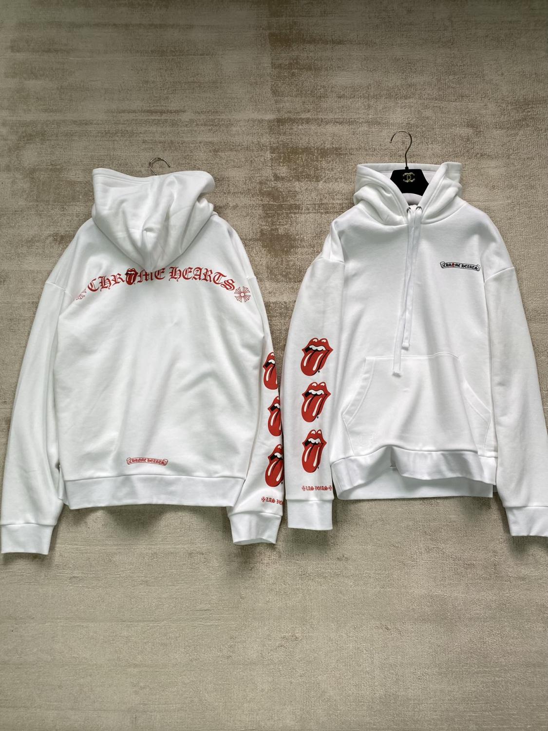 Chrome Chrome Hearts Men's Spring and Autumn Logo Printed Long Sleeve Hooded Sweatshirt Pullover #99977