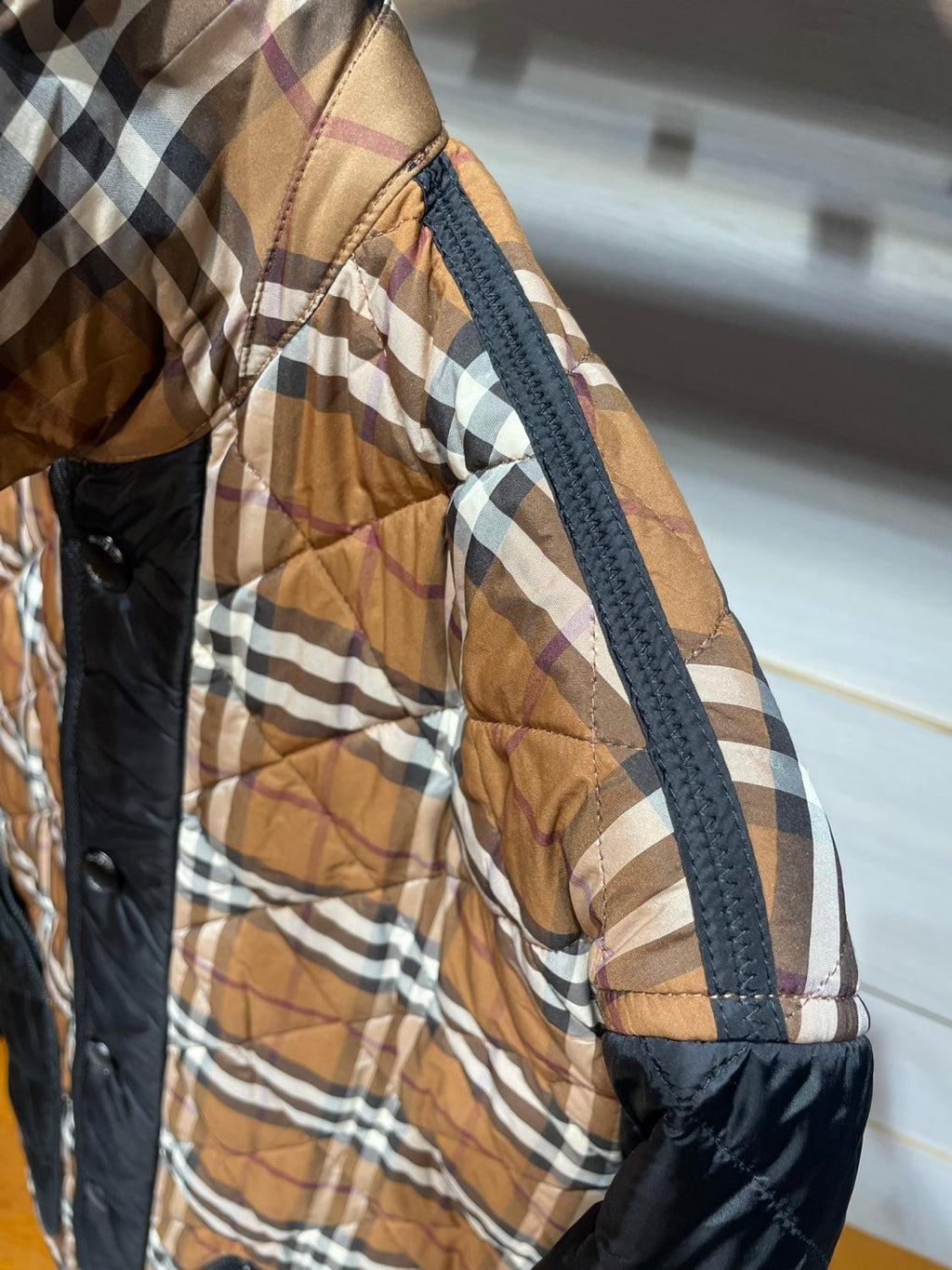 Burberry Men's And Women's Fall And Winter Color Blocking Plaid Print Single Breasted Loose Casual Long Sleeved Jacket #73144
