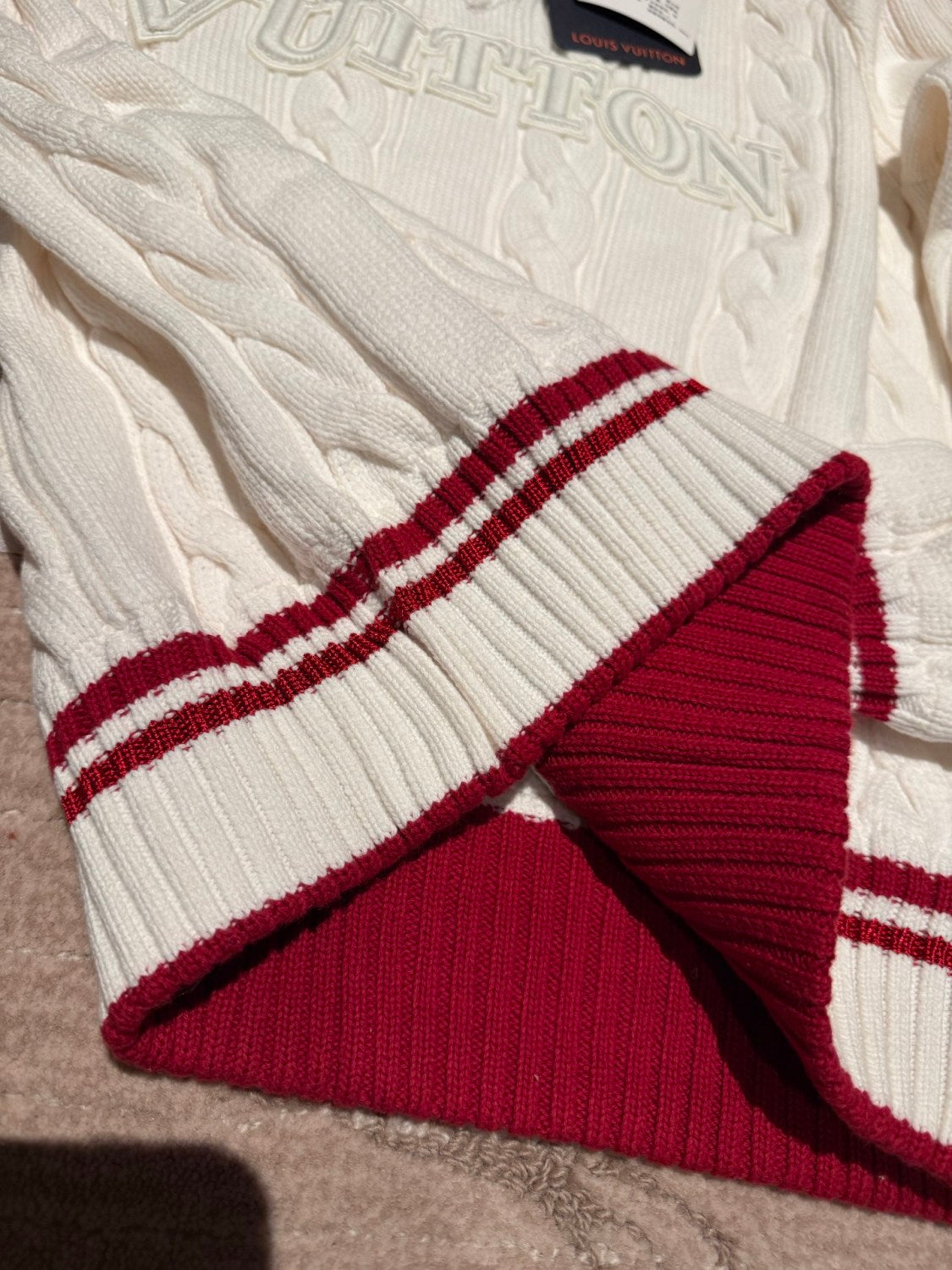 Louis Vuitton Preppy V-Neck Cable Pullover #337099