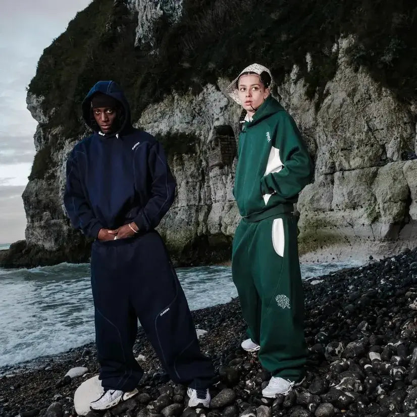 Mertra Glide Overlock Tracksuit Navy Blue