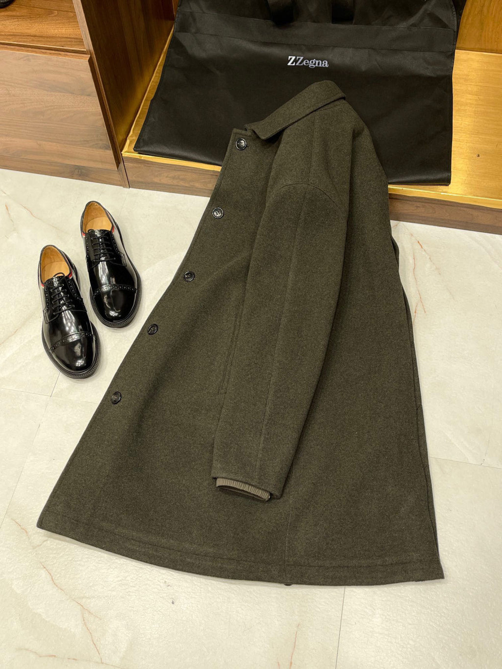 Ermenegildo Zegna Lapel Windbreaker Hooded Jacket Ngvp #6737