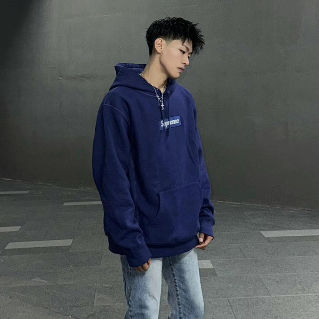 Supreme Men's And Women's Spring And Autumn Solid Color Logo Hoodie Multi-color Hooded Sweatshirt Casual Loose High Street Trendy Tops  #71398