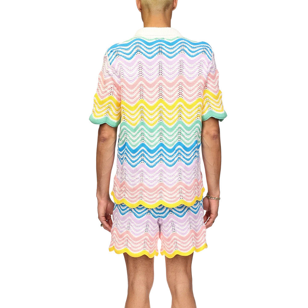 Casablanca Paris Gradient Wave Knit Shirt Shorts #336937