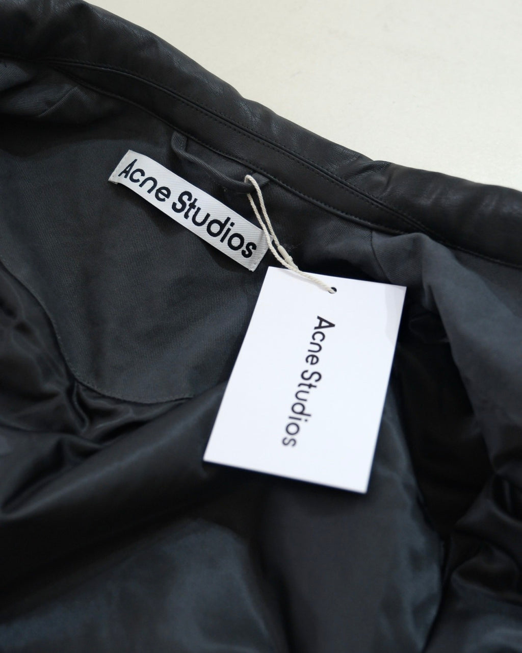 Acne Studios SS25 Men's and Women's Barn Logo Patch Fitted Zip Off Shoulder Long Sleeve Bomber Jacket #332324
