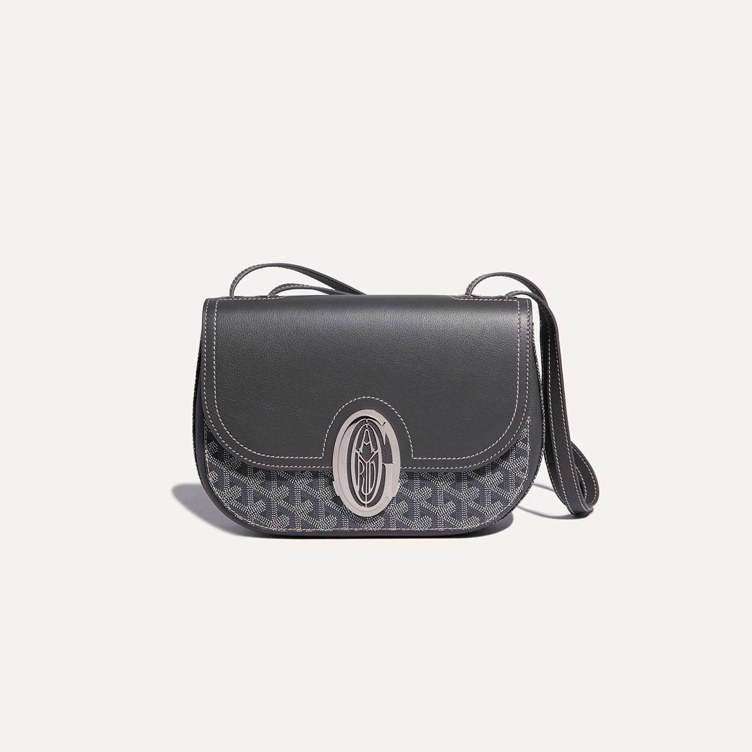 Goyard 233 Classic Edition Fashionable Modern Canvas And Calfskin Crossbody Bag With Metal Logo Buckle Bag Bags #196800
