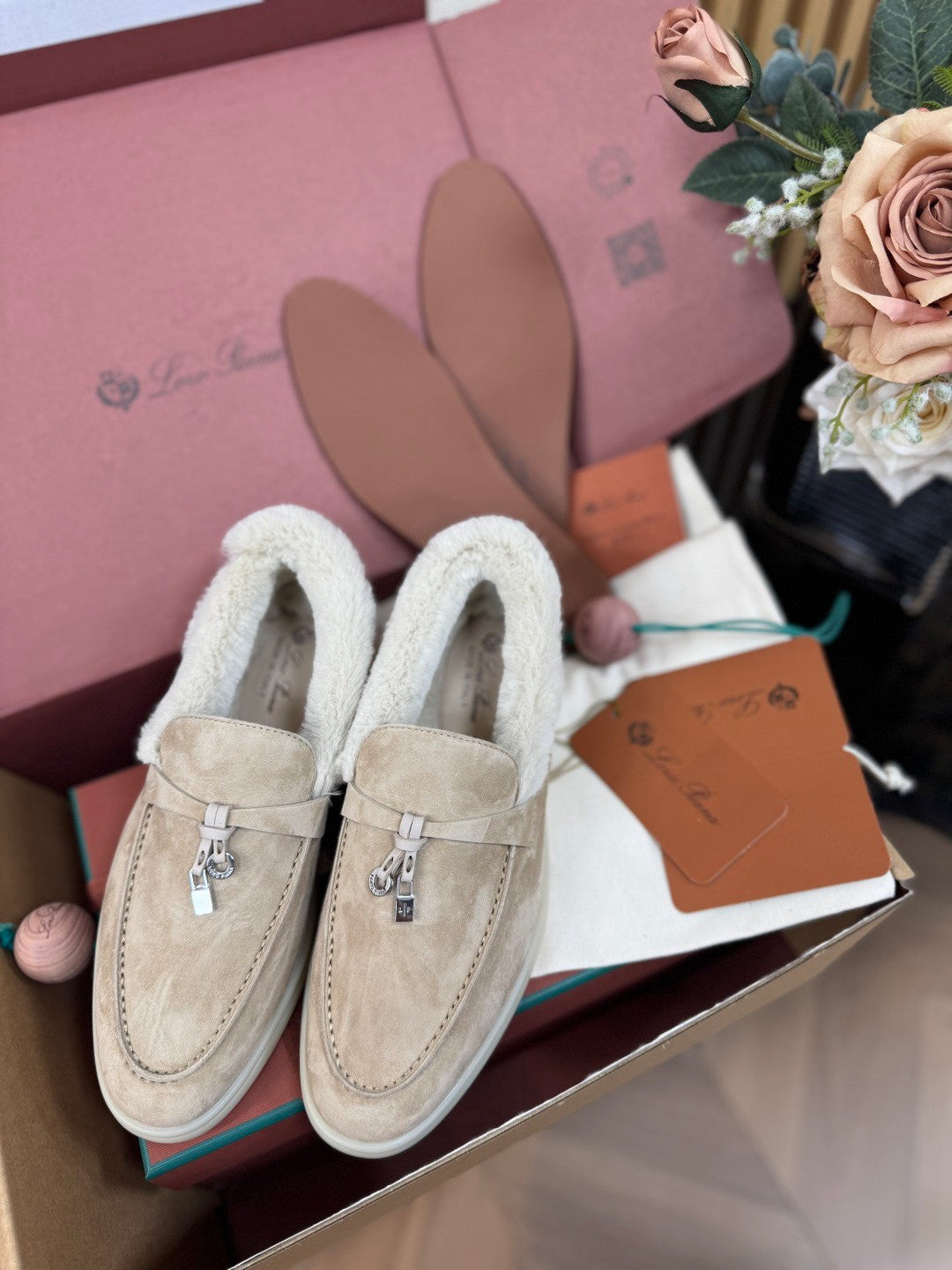 Loro Piana Summer Charms Walk Loafer Suede Moorland #334047