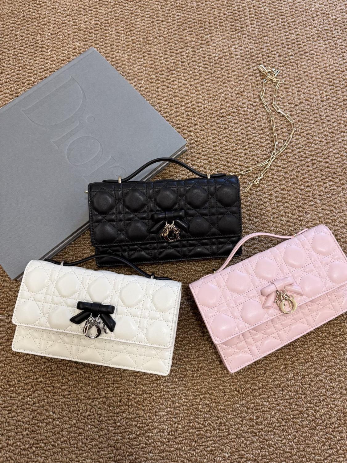 DIOR My Dior Mini Bag Black Cannage Lambskin #383157