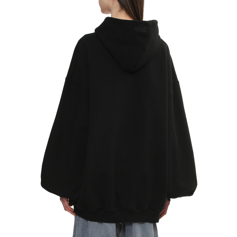 Vetements Men's Fall And Winter Black Retro Show Models Letter Print Oversized Os Loose Silhouette Couple Casual Round Neck Pullover Sweatshirt #81652