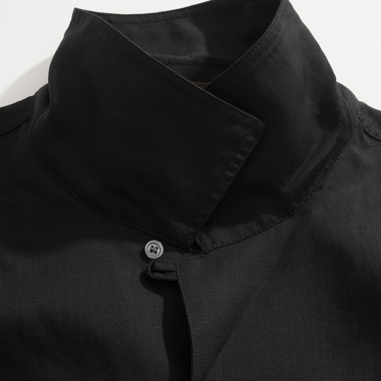 Loewe Men's Summer Solid Colour Embroidered Logo Printed Linen Single Breasted Short Sleeve Shirt #76797