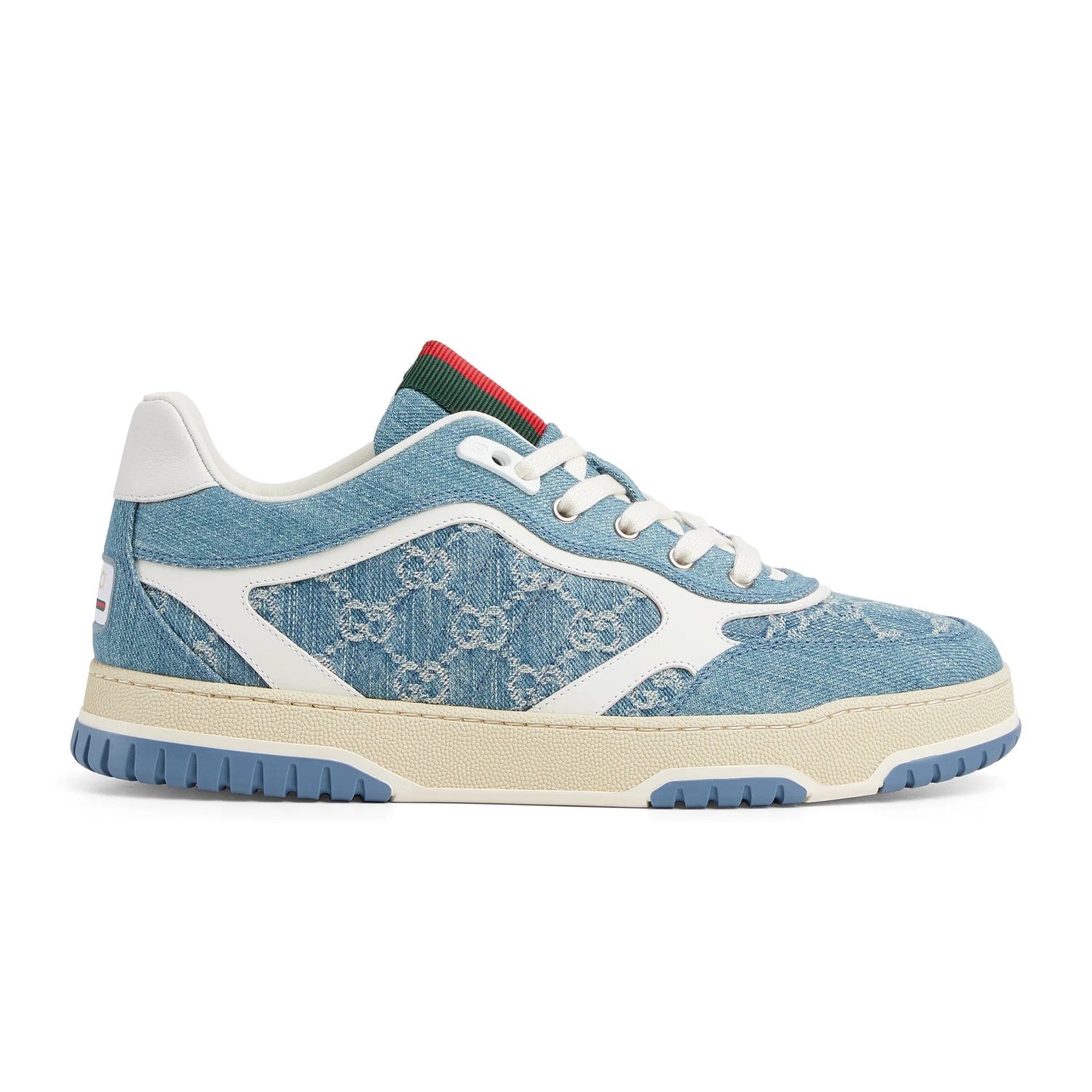 Gucci Re-Web Men's and Women's Alphabet Print Colorblock Leather Low Top Lace Up Casual Sneakers Shoes #77687