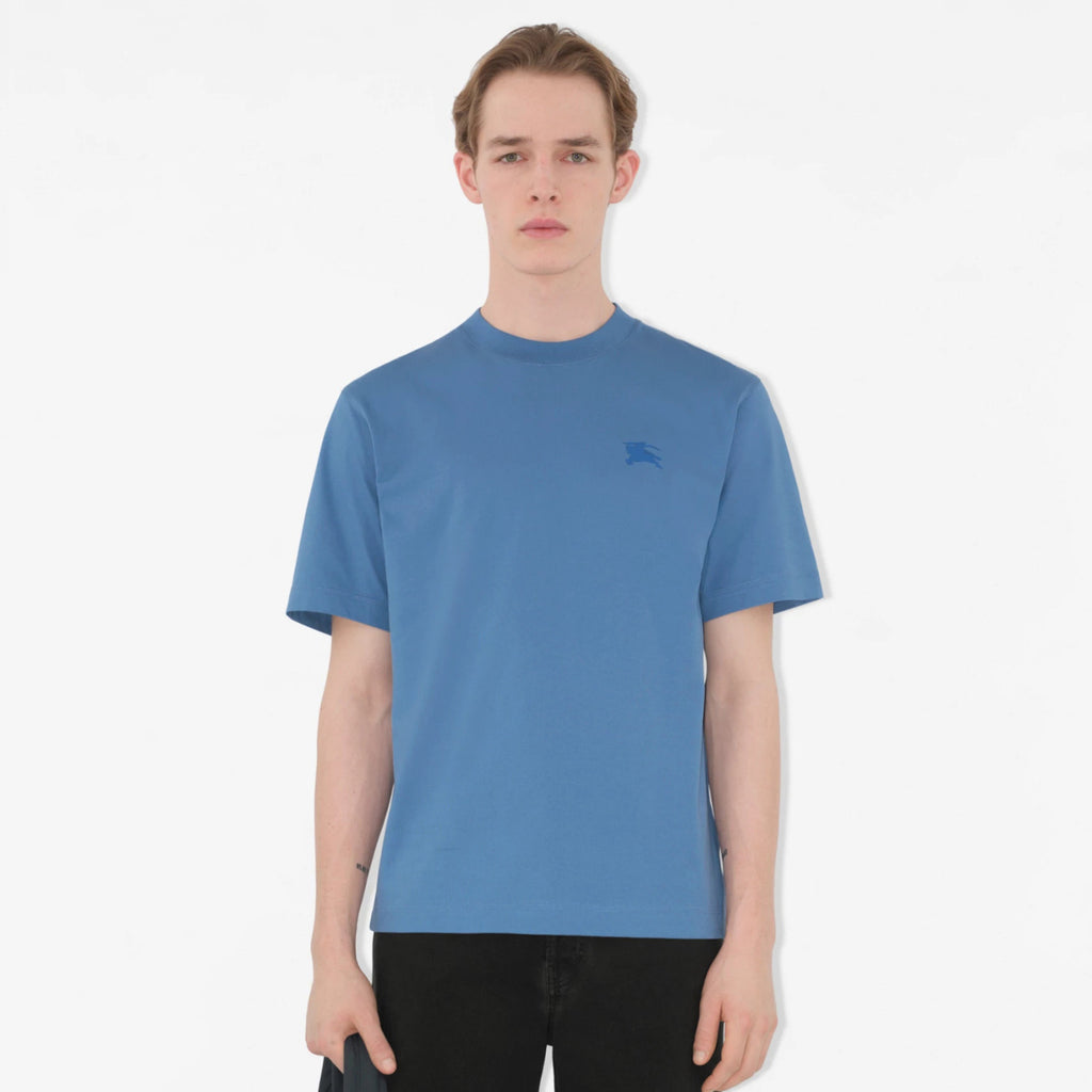 Burberry Men's Summer Knight Graphic Printed Solid Color Round Neck Cotton Short Sleeve T-Shirt #76248