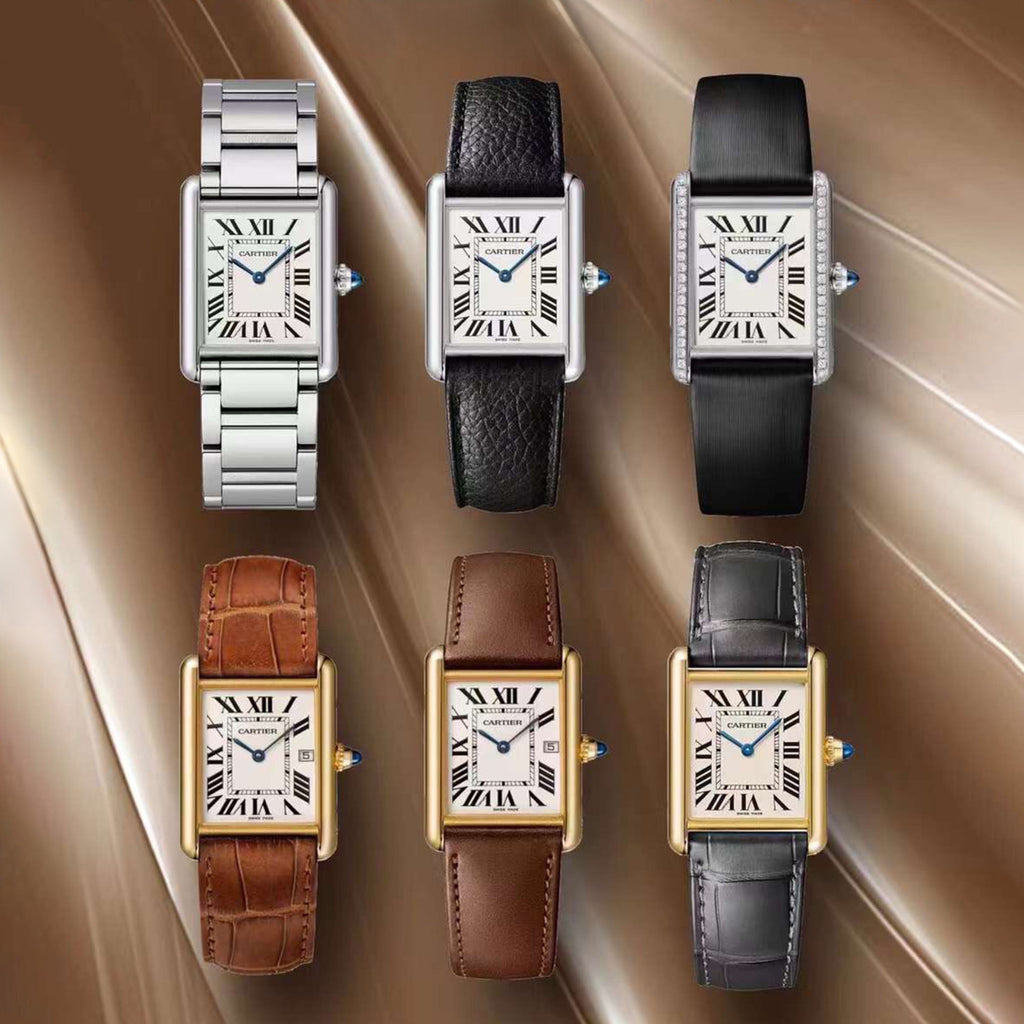 Cartier Tank Must De Cartier Watch Women's Large Gold And Silver Fashionable Temperament Watch #81211