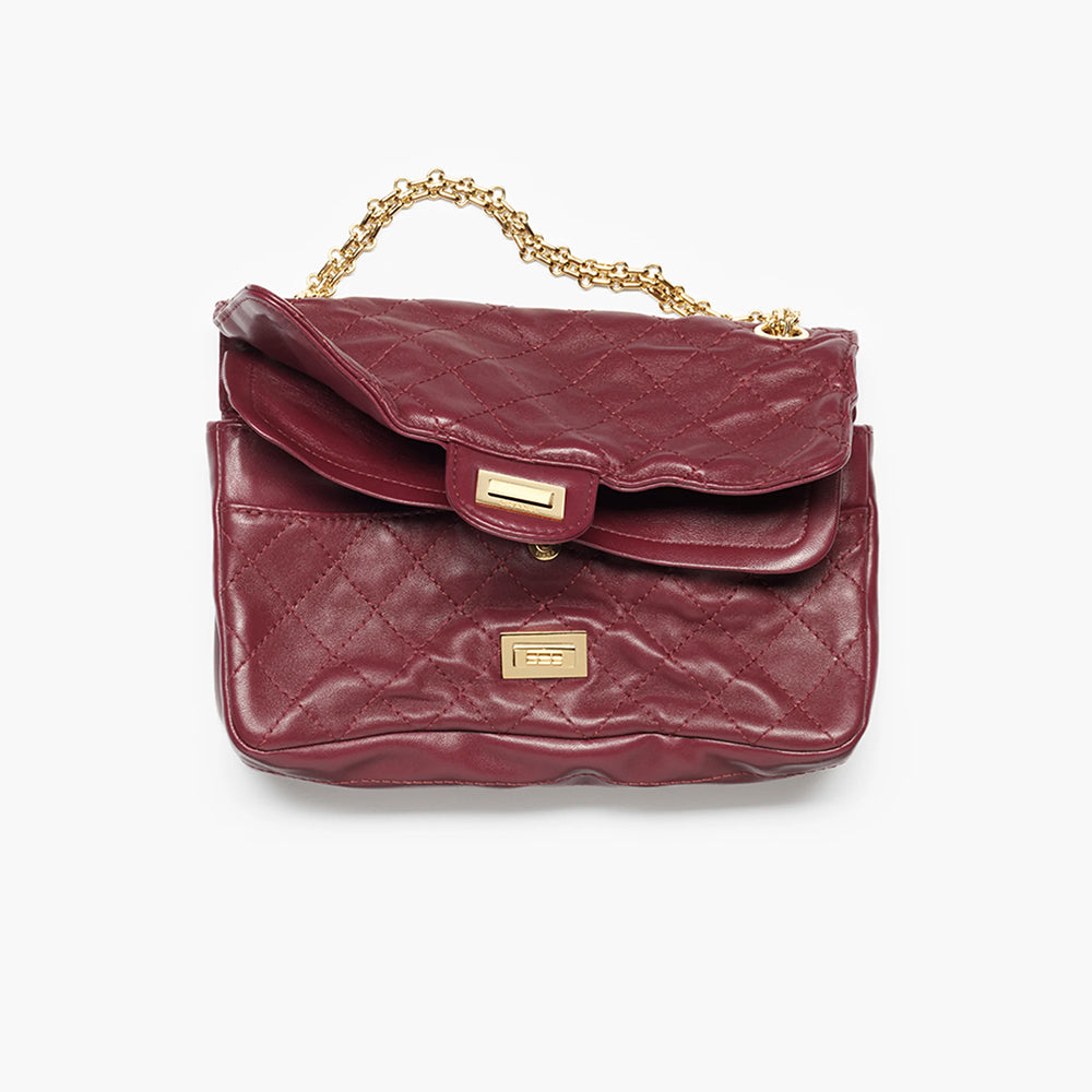 Chanel 26s Crushed Leather Traditional Classic 2.55 Vintage Calfskin Flap Bag With Black And Gold Chain Crossbody Bag Lady Bags A37586 #197121