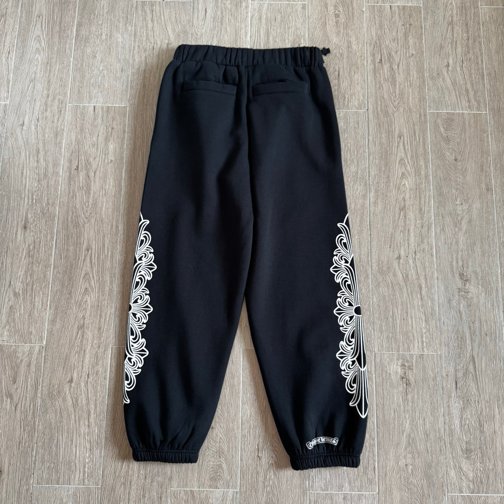 Chrome Hearts Side Floral Leg Pattern Hooded Sweatshirt Pants #375724