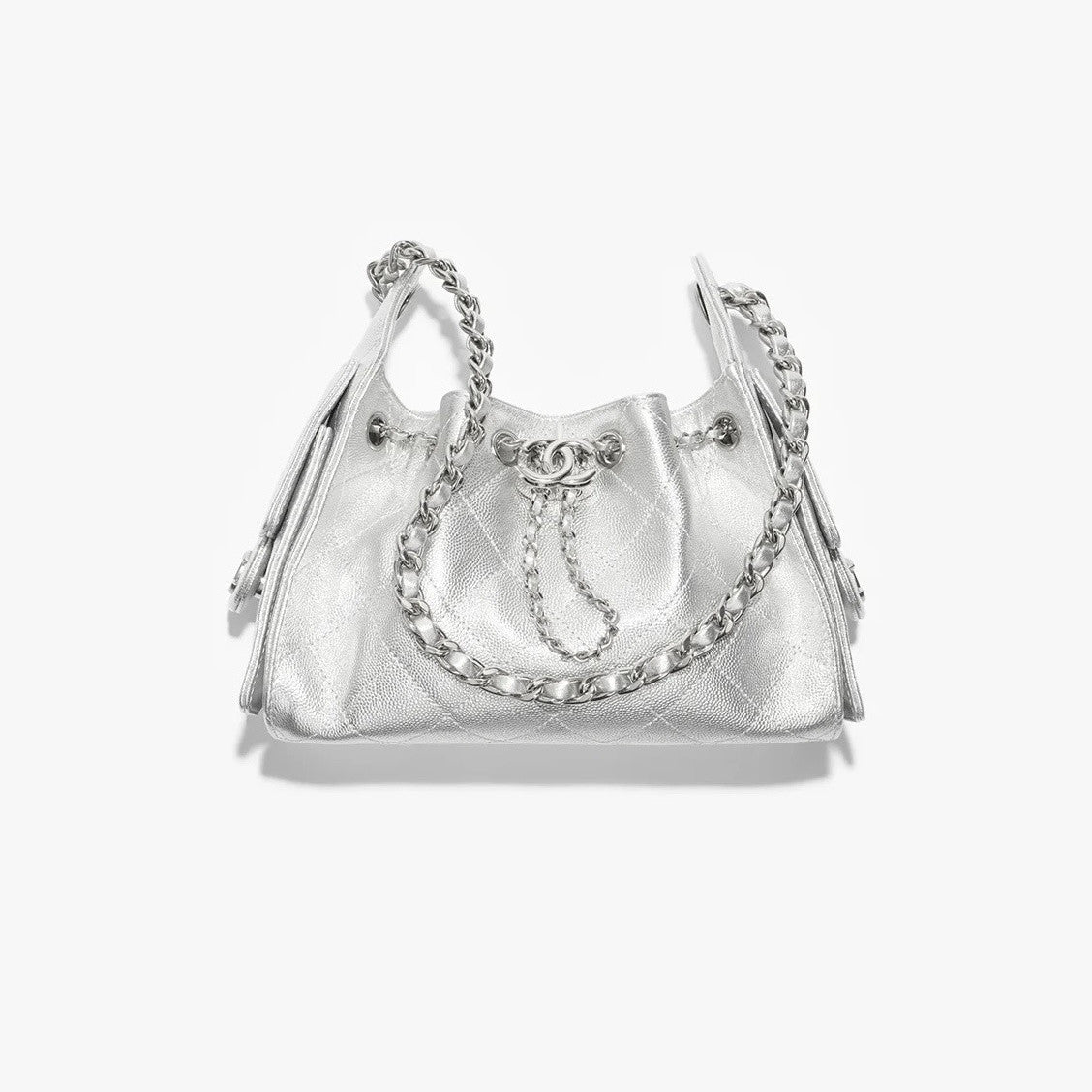 Chanel 25 Mini handbag Metallic Grained Calfskin #333968