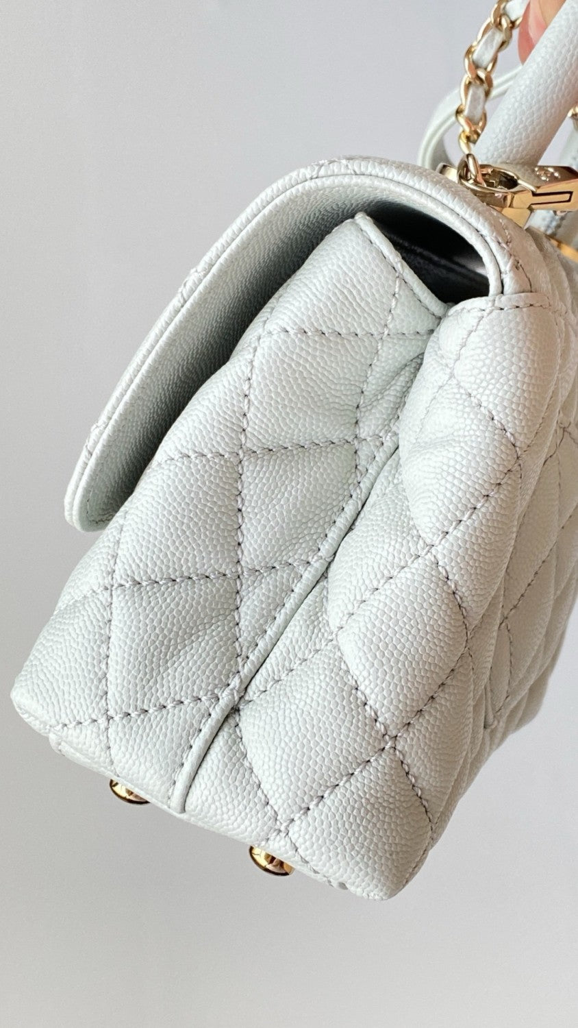 Chanel Women's Classic Leather Handbag Mini Checkered Leather Chain Strap Grained Embossed Calfskin Chain Bag Tote Bag Bags AS2215-B05061-94305 #78692