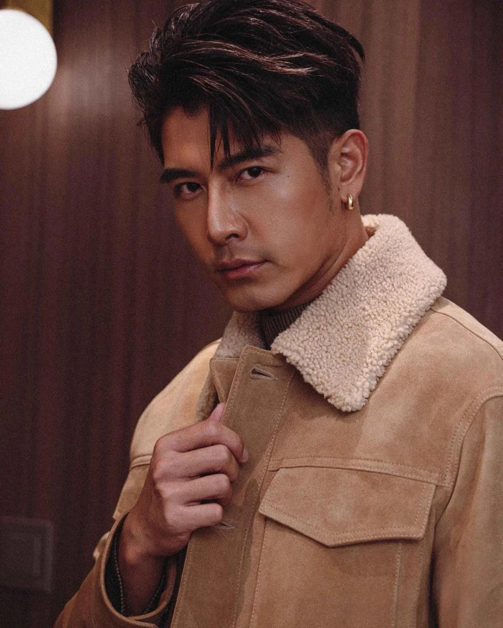 Dior Men's Autumn And Winter Solid Color Lapel Casual Single Breasted Cow Suede Lamb Collar Short Jacket #71272