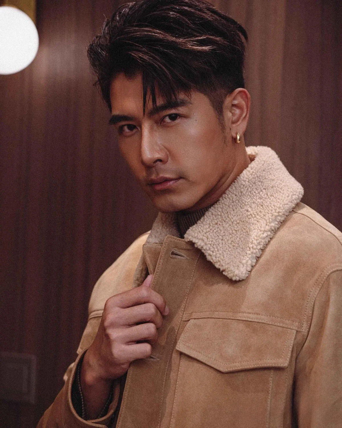 Dior Men's Autumn And Winter Solid Color Lapel Casual Single Breasted Cow Suede Lamb Collar Short Jacket #71272
