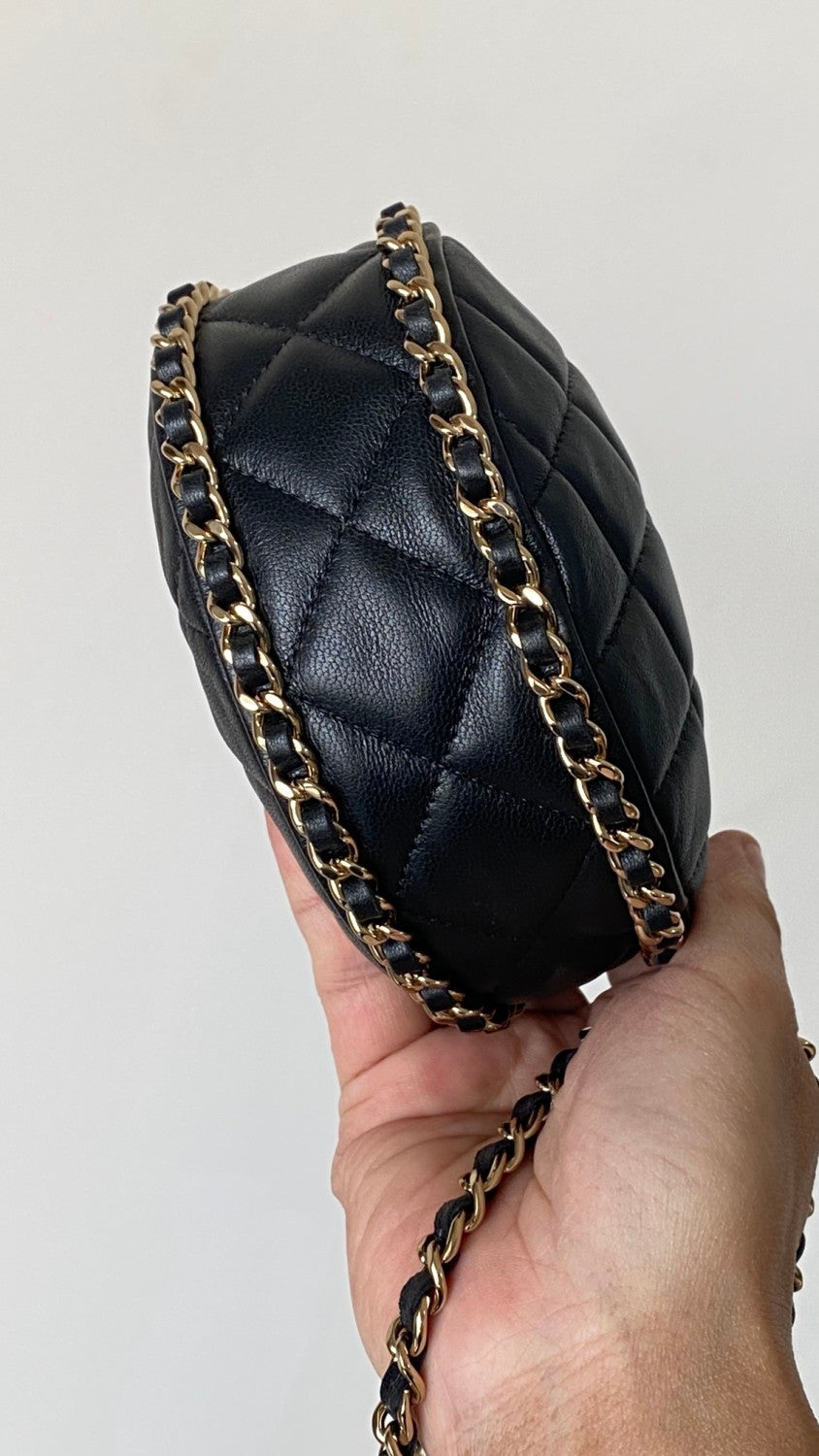 Chanel Diamond Chain Moon Bag Fashionable and Versatile Shoulder Crossbody Bag #332644