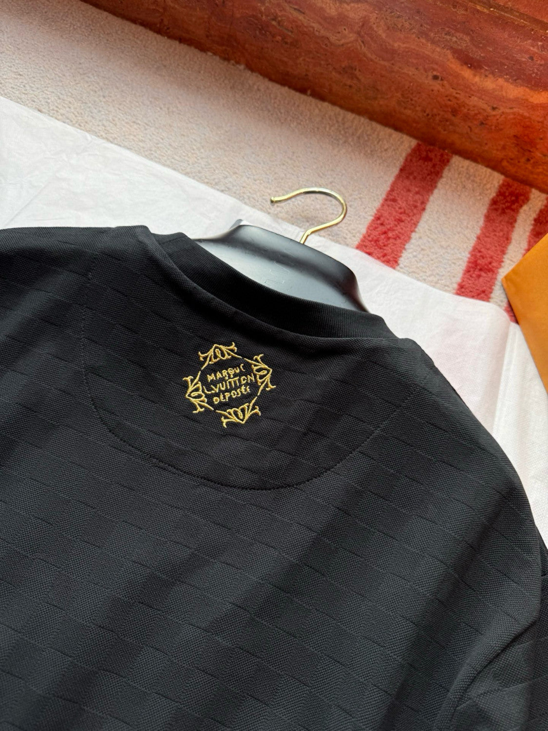 Louis Vuitton Men's Summer Solid Color Embroidered Letter Print Round Neck Cotton Short Sleeve T-Shirt #76463