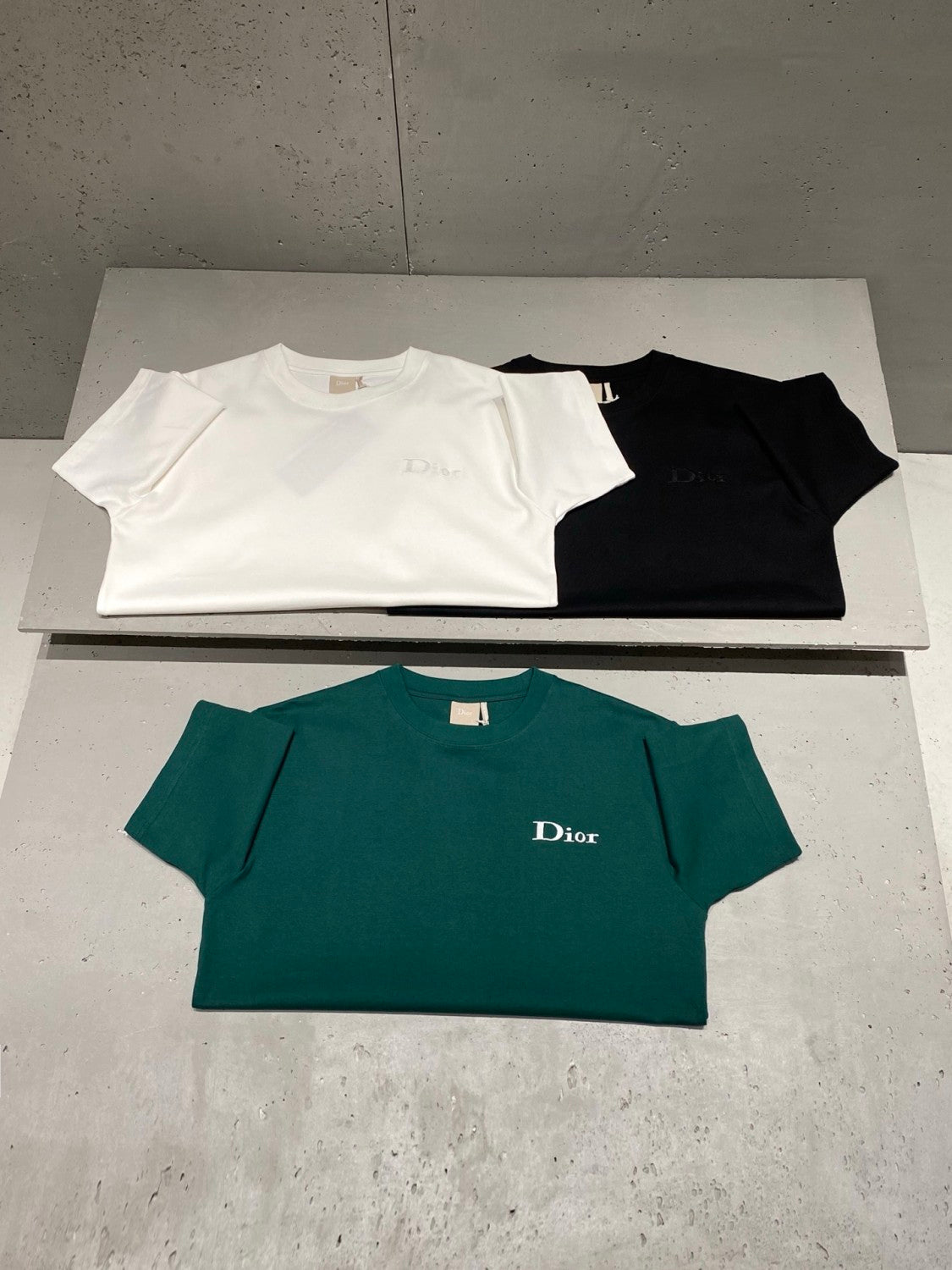 DIOR T-Shirt with Dior Embroidery Relaxed Fit Green Cotton Jersey #377387