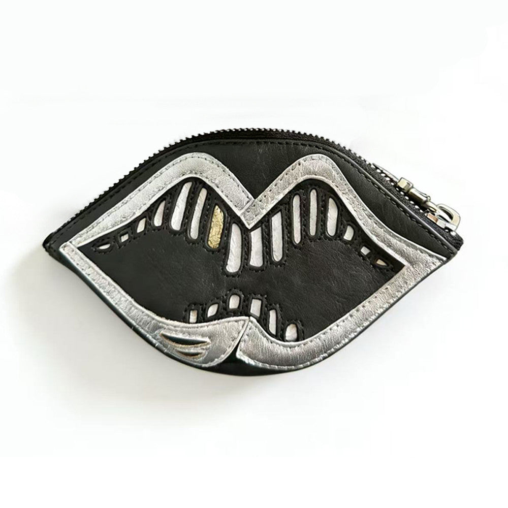 Chrome Hearts Mattyboy Red Lips Silver Lips Big Gold Teeth Limited-edition Wallets Coin Purses Id Holders And High-street Fashion Accessories Bags #195952