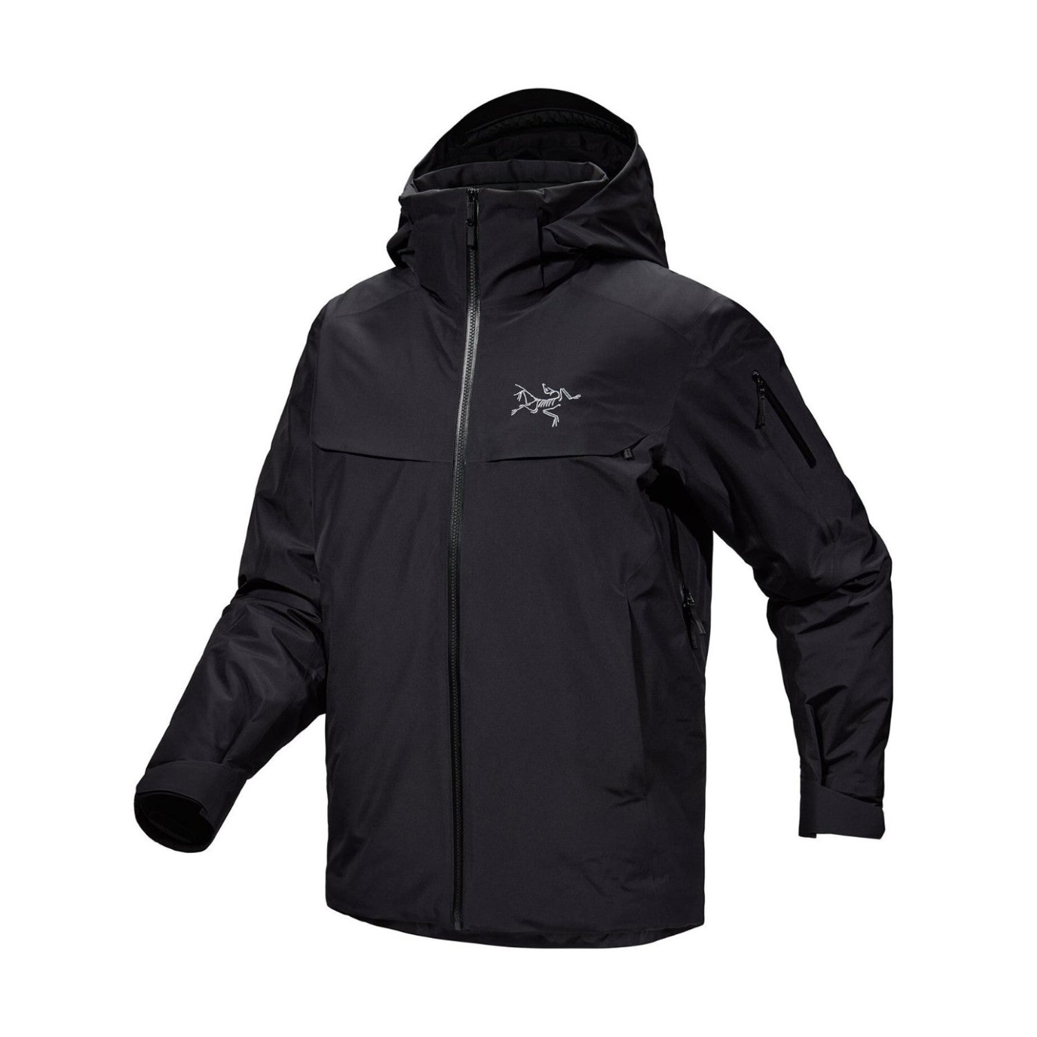 Arcteryx Men's Autumn And Winter Solid Color Zipper Waterproof Windproof Long-Sleeved Hooded Puffer Down Jacket #74124