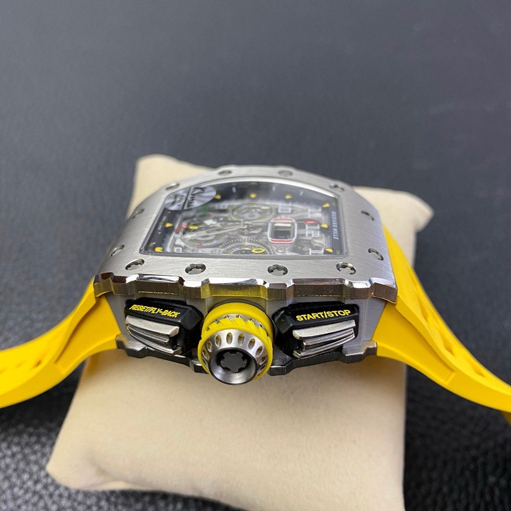Richard Mille Men's Silicone Strap Skeleton Automatic Mechanical Watch #97797