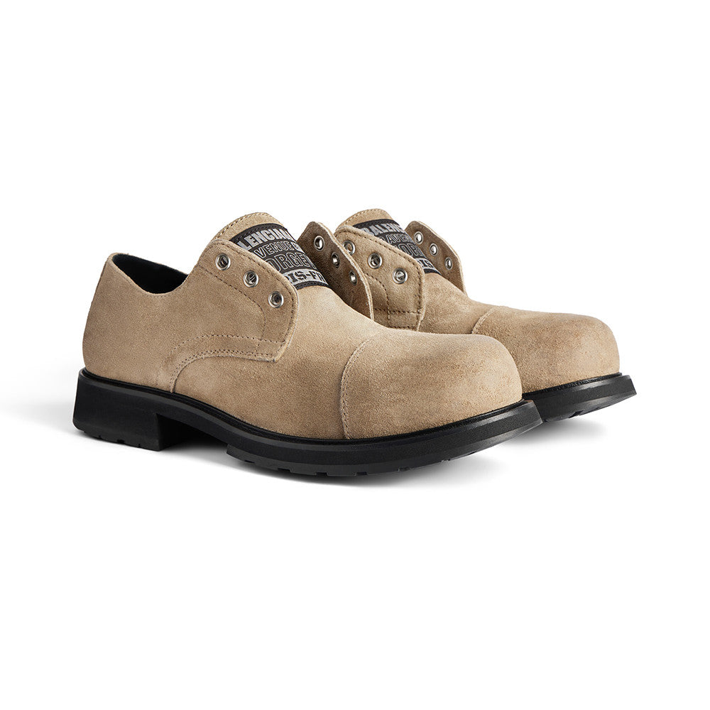 Balenciaga Men's Truck Derby in Sand Cowhide Round Toe Tie #333353