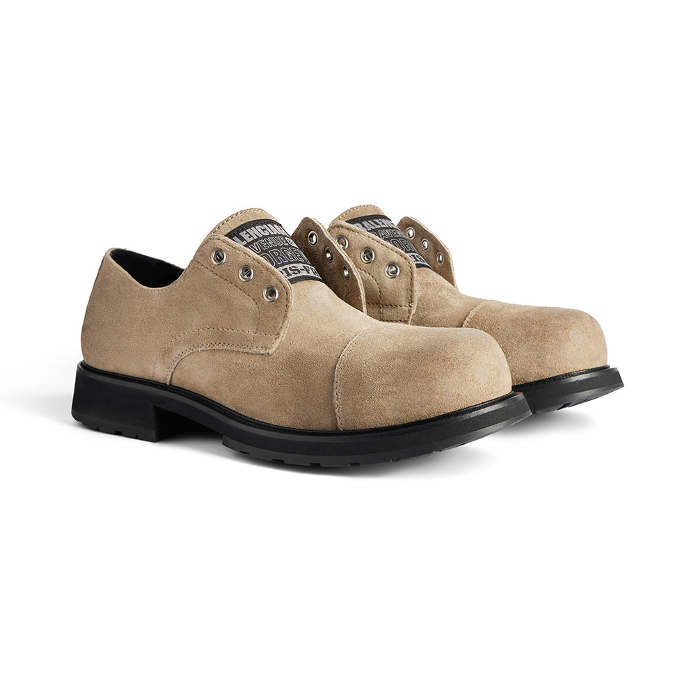 Balenciaga Men's Truck Derby in Sand Cowhide Round Toe Tie #333353