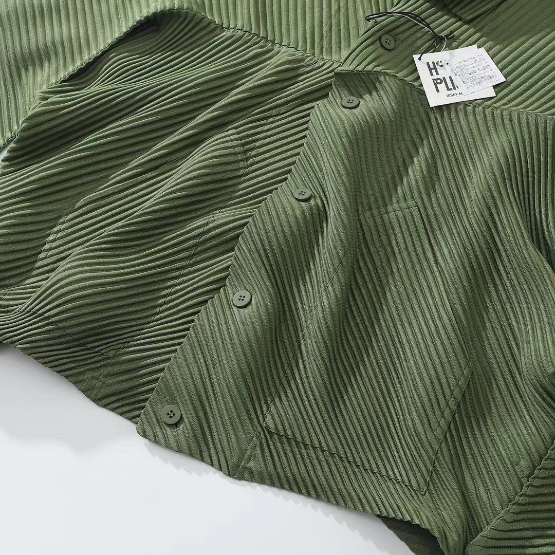 Issey Miyake Ruffled Shirtwaist Coat Ngvp #6389