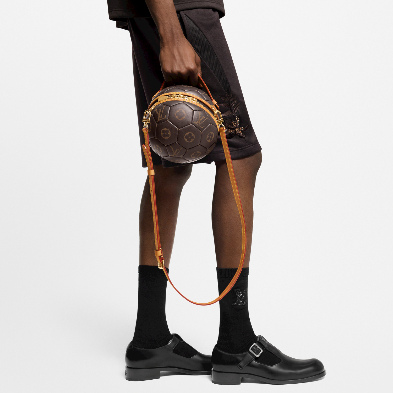 Louis Vuitton Soccer Ball Football Bag Haas Leather Rare Handbag Leather Shoulder Strap Crossbody Bags Artisanal Handbag M13894 #196187