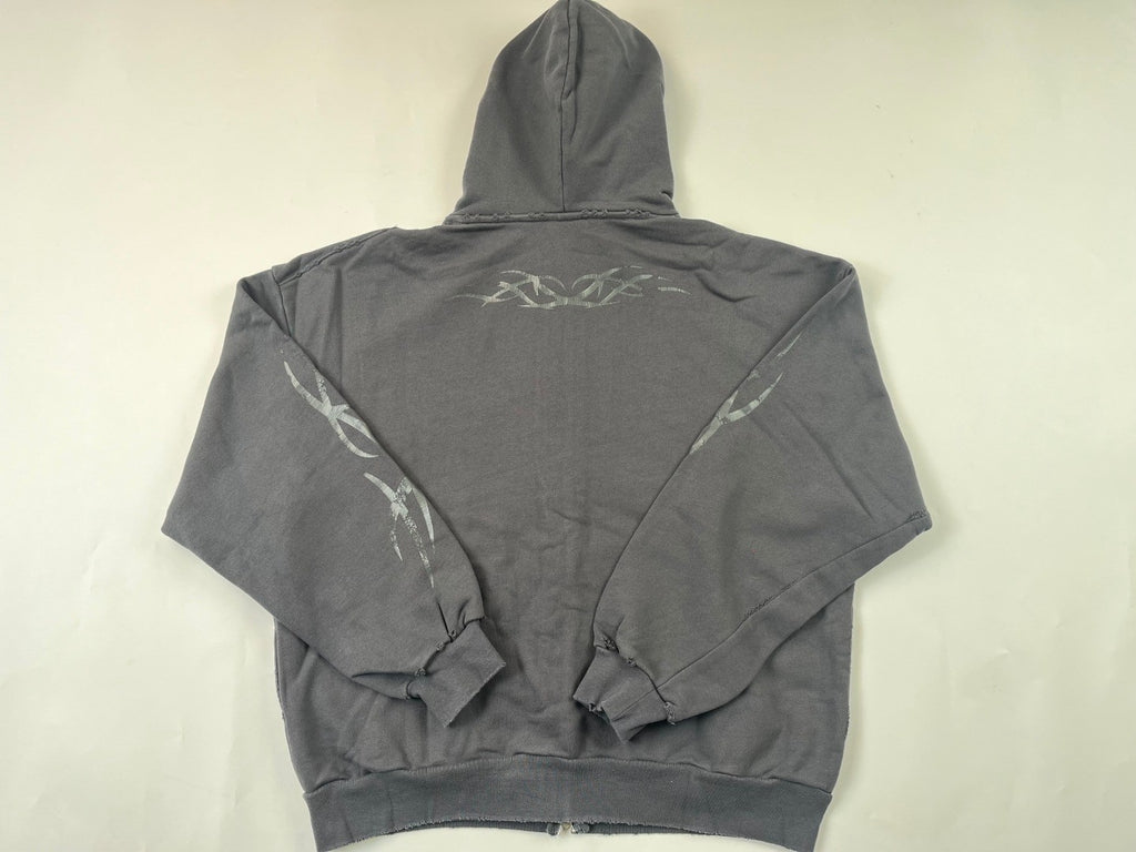 Balenciaga Men's Women's Spring And Autumn Letter Printed Solid Color Zipper Loose Solid Color Hooded Sweatshirt Jacket Ngvp #9958