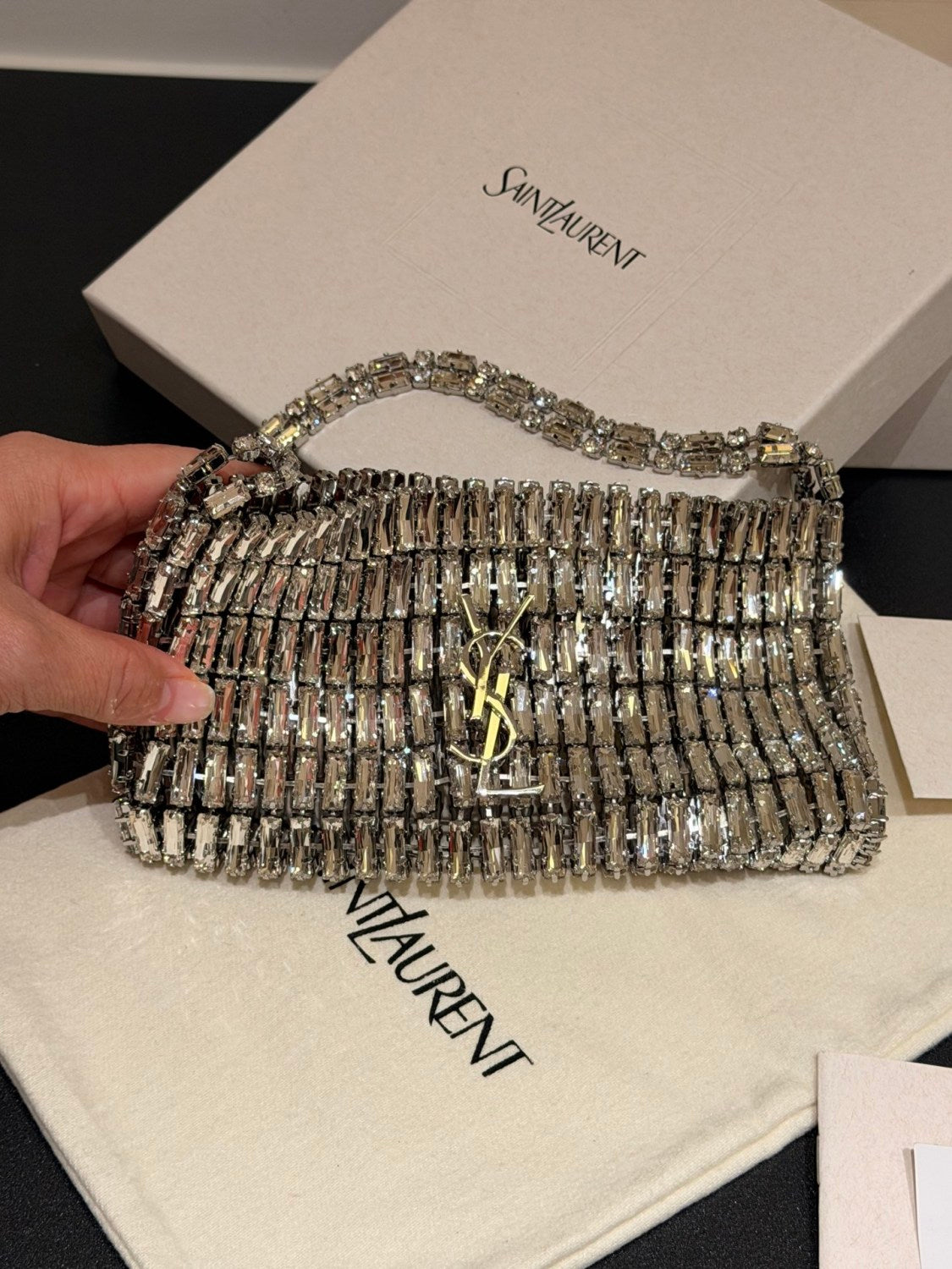 Saint Laurent EVENING Bag in Crystals #379368