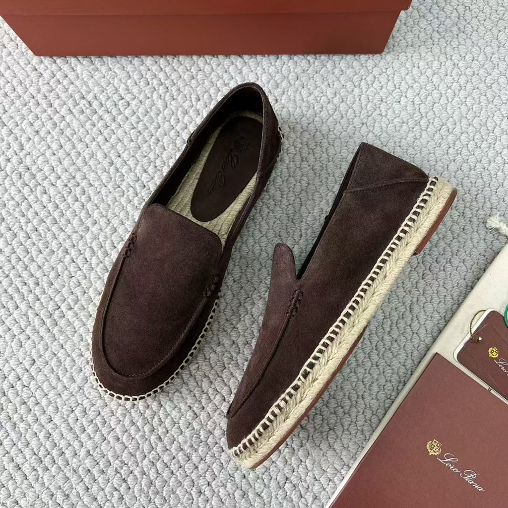 Loro Piana Seaside Walk Men's Casual Shoes Spring And Summer Suede Casual Shoes Fashion Temperament Comfortable Flat Shoes Slippers Ngvp #2224