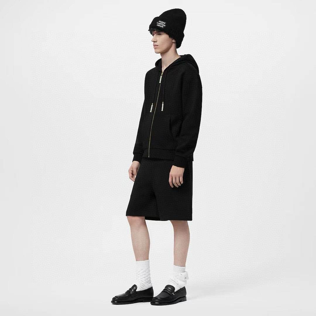 Louis Vuitton Men's Summer Solid Color Drawstring Tie-Up Slim Fit Casual Shorts #77953