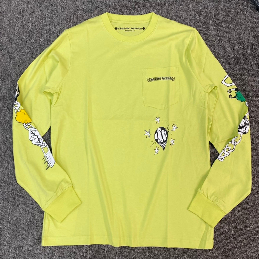 Chrome Hearts Men's Spring/Summer Solid Color Long Sleeve T-Shirt #73551