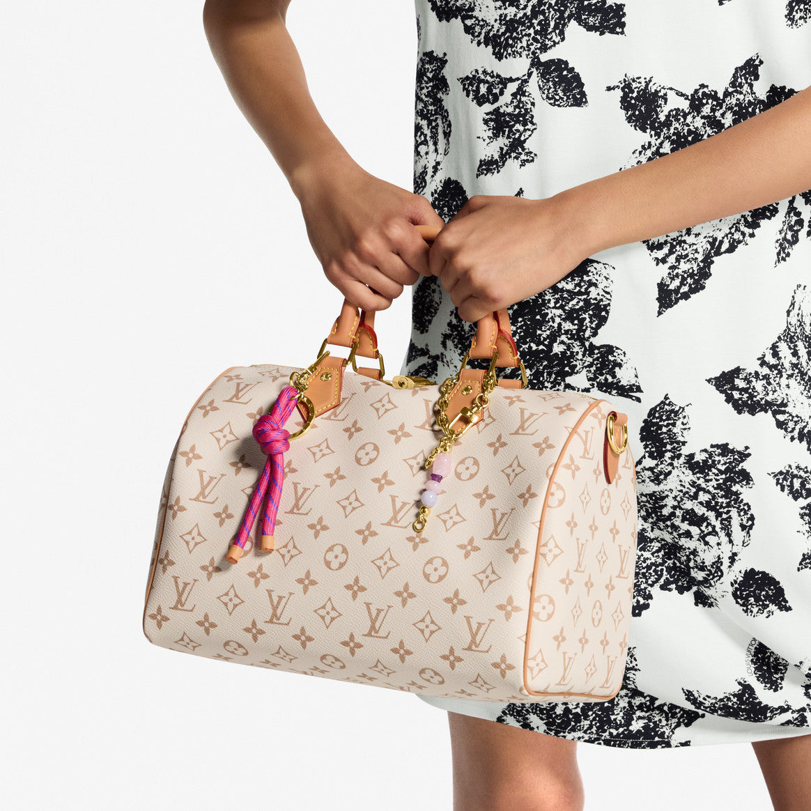 Louis Vuitton SPEEDY SOFT 30 LUCKY Women's Fashion Classic Logo Print Coated Canvas Shoulder Bag Handbag Crossbody Bag Bags M15108 #78412
