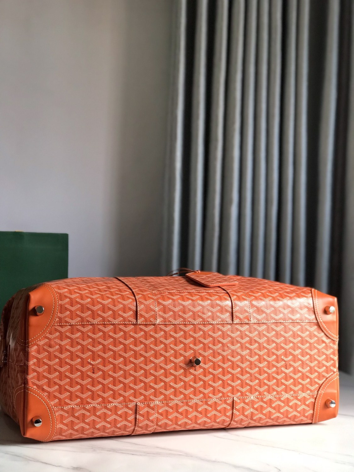 GOYARD Bowling45 Men's And Women's Fashion Classic All-over Print Zipper Closure Canvas Leather Oversized Travel Bag Bags BOWLIN045TY33CL33P #78364