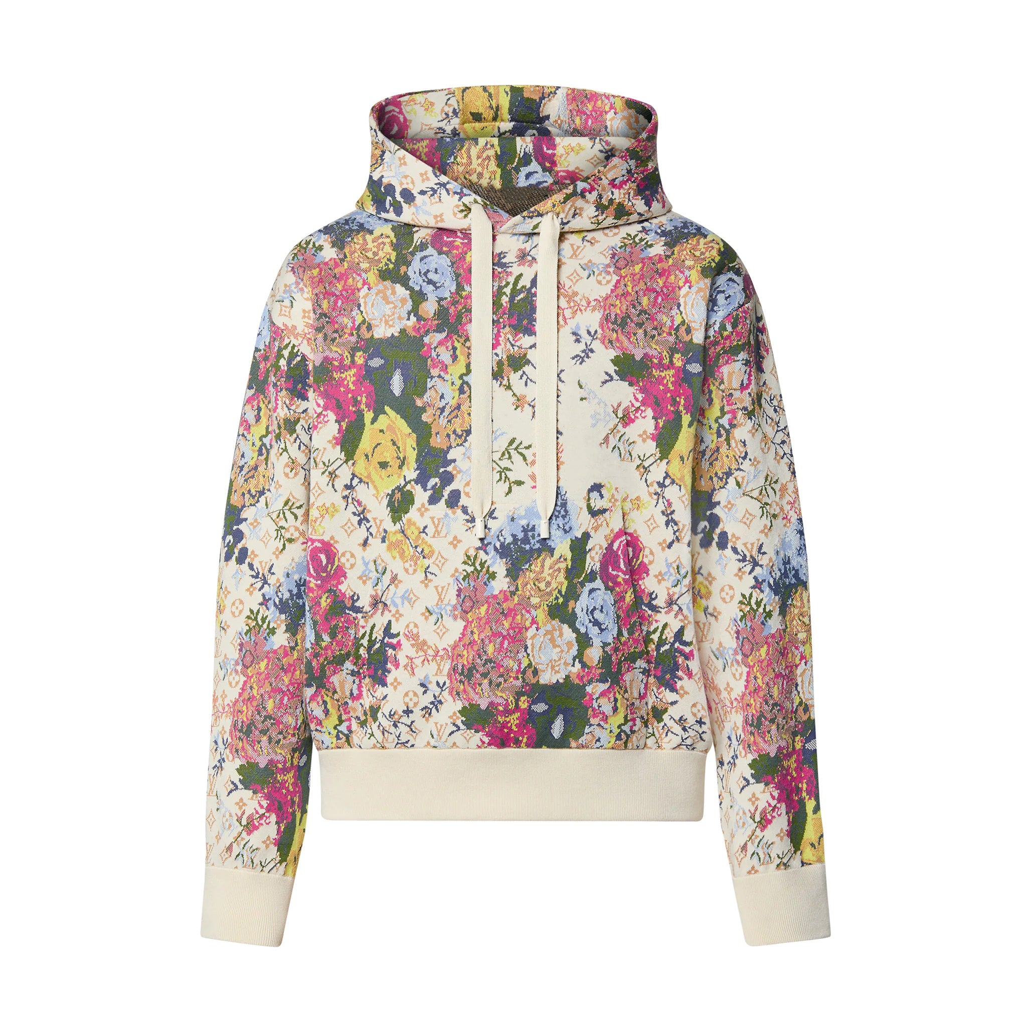 Louis Vuitton Men's Spring Autumn Monogrammed Floral Pattern Jacquard Hooded Sweatshirt Pullover #97861