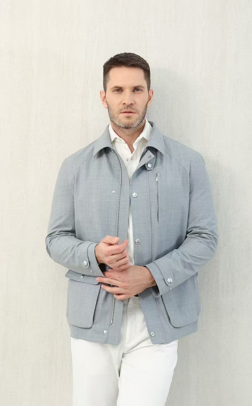 Brunello Cucinelli Men's Spring And Summer Fashion Shoulder Insert Sleeve Military Jacket Light And Comfortable Temperament Jacket Coat Ngvp #9961