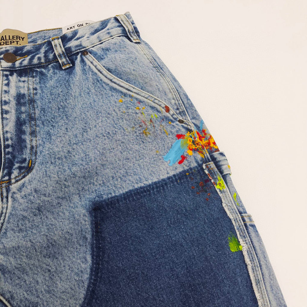 Gallery Dept Vintage Blue Spliced Jeans Pants #96557