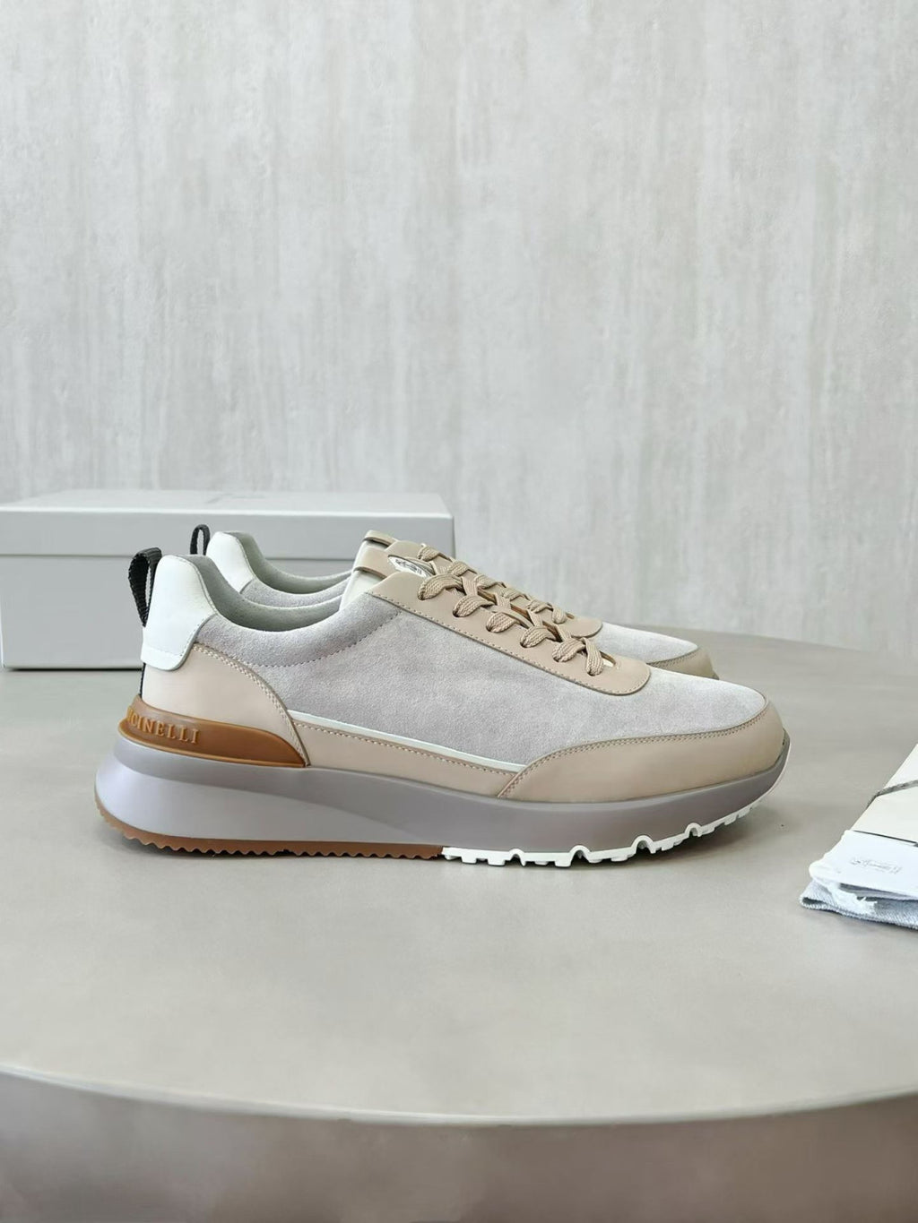 Brunello Cucinellia Suede and Calfskin Runners #375492