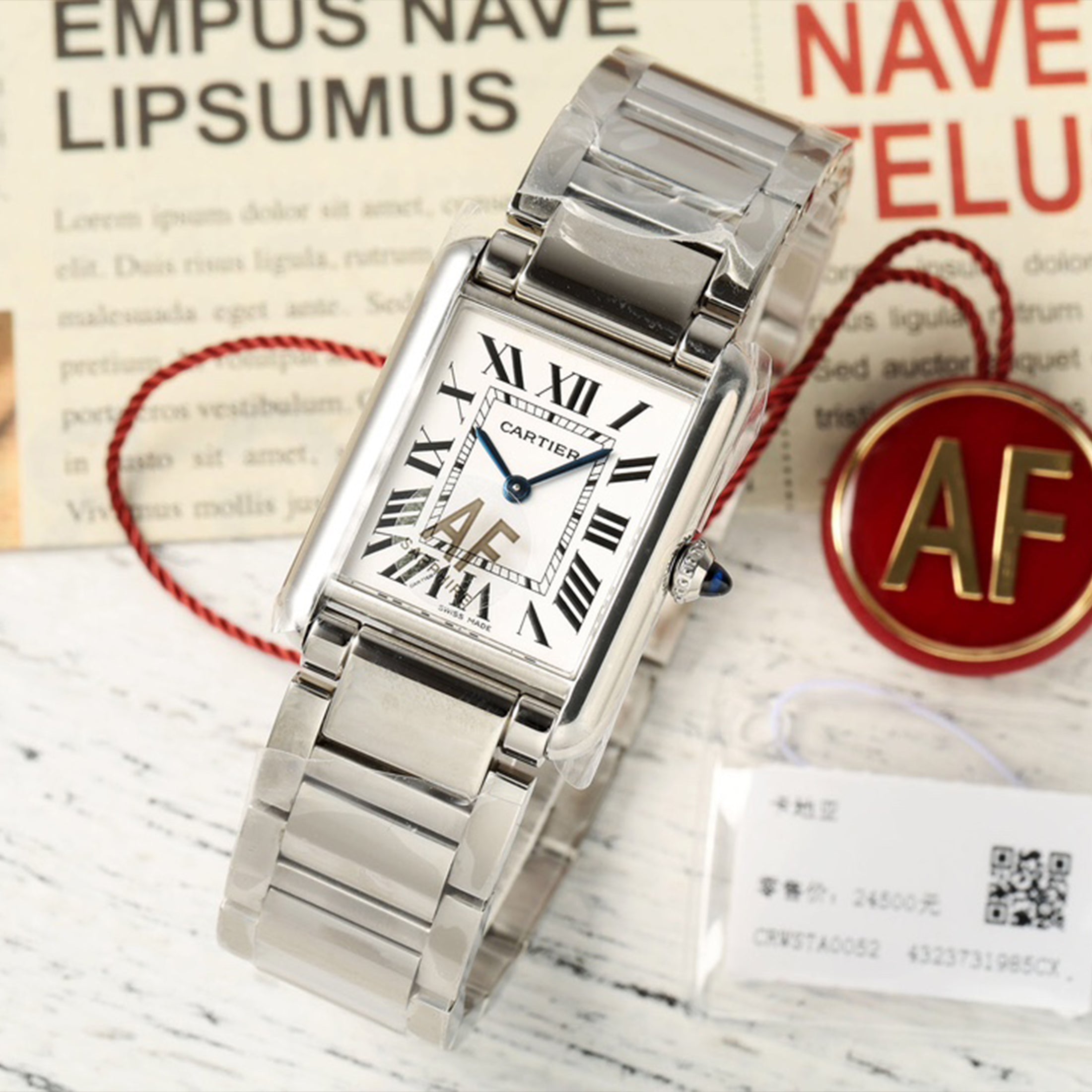 Cartier Tank Must De Cartier Watch Women's Large Gold And Silver Fashionable Temperament Watch #81211