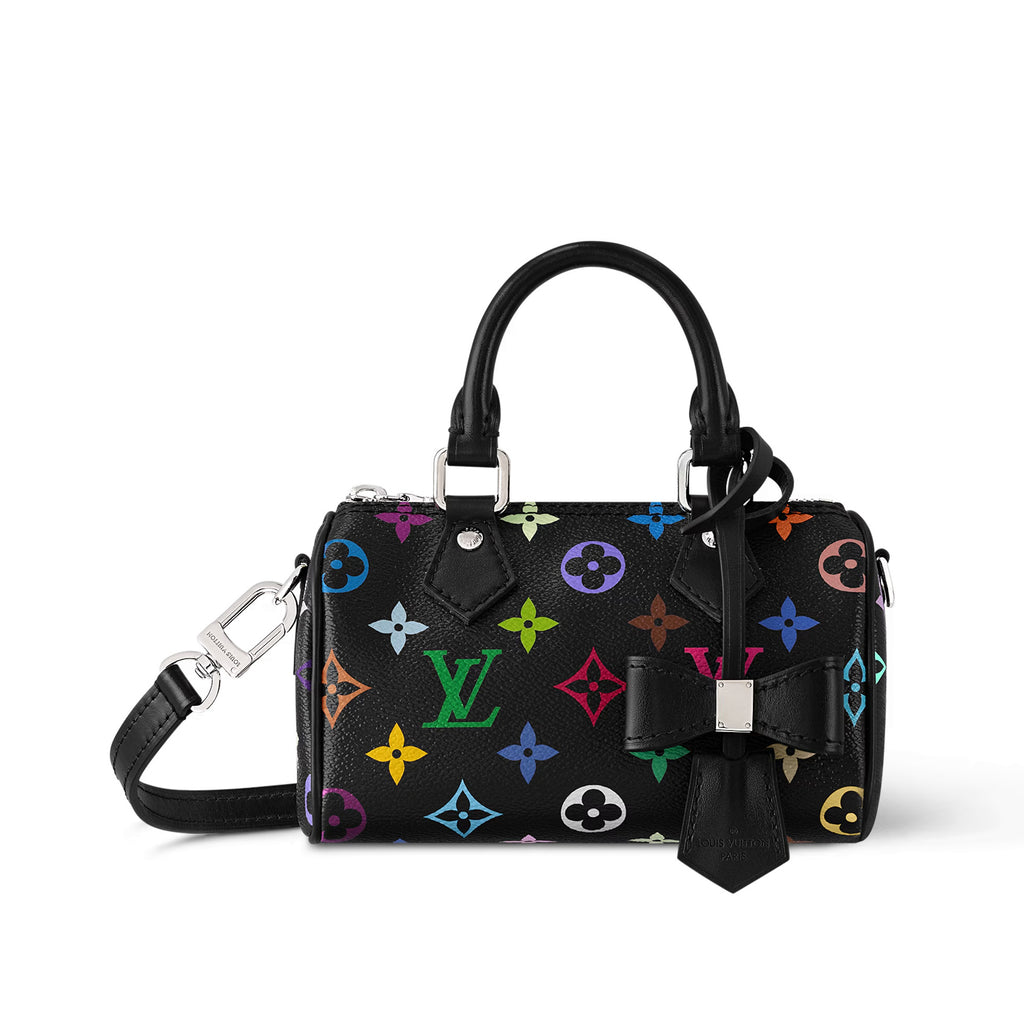 Louis Vuitton LV x TM Nano Speedy Women's Colorful Monogrammed Canvas Leather Tote Shoulder Bag Bags #76129
