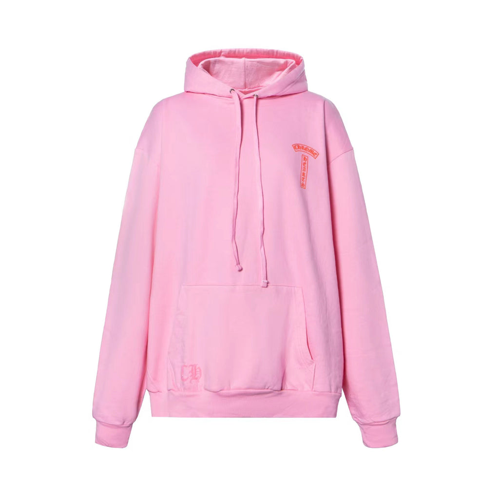 Chrome Hearts Men's and Women's Fall/Winter Fashion Casual Solid-Color Minimalist Sanskrit Letter Small Logo Print Hooded Zipper Sweatshirt Jacket #78517