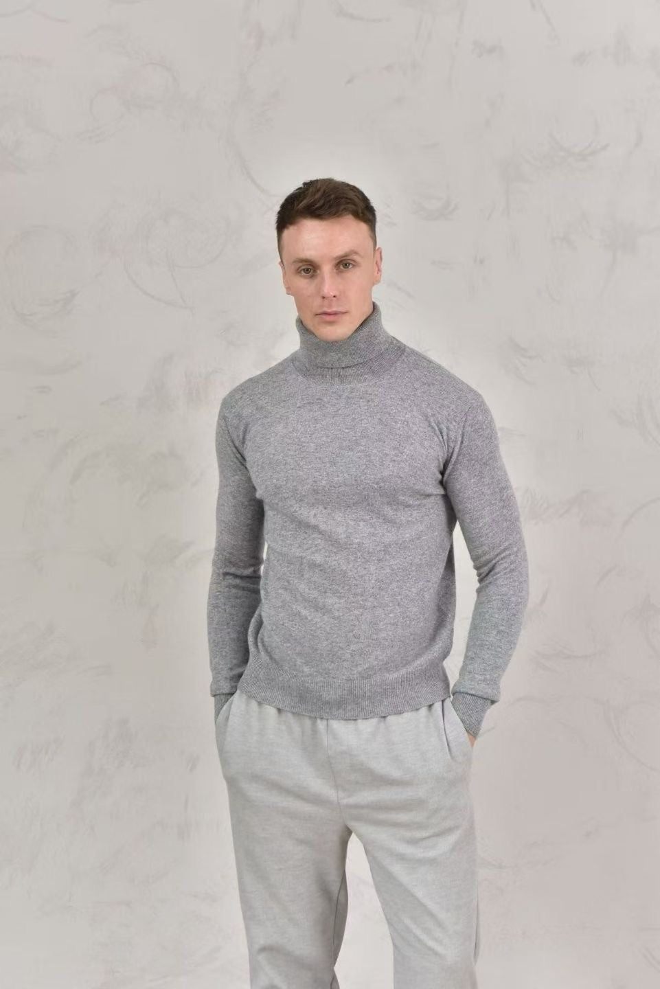Loro Piana Dolcevita Men's High Neck Sweater Fall And Winter Knitted Fashion Trend Of Comfortable Long-sleeved Casual Knit Pullover Sweater Ngvp #2225