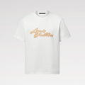 Louis Vuitton Men's Summer Logo Embroidered Solid Color Straight Leg Crew Neck Short Sleeve T-Shirt #81483