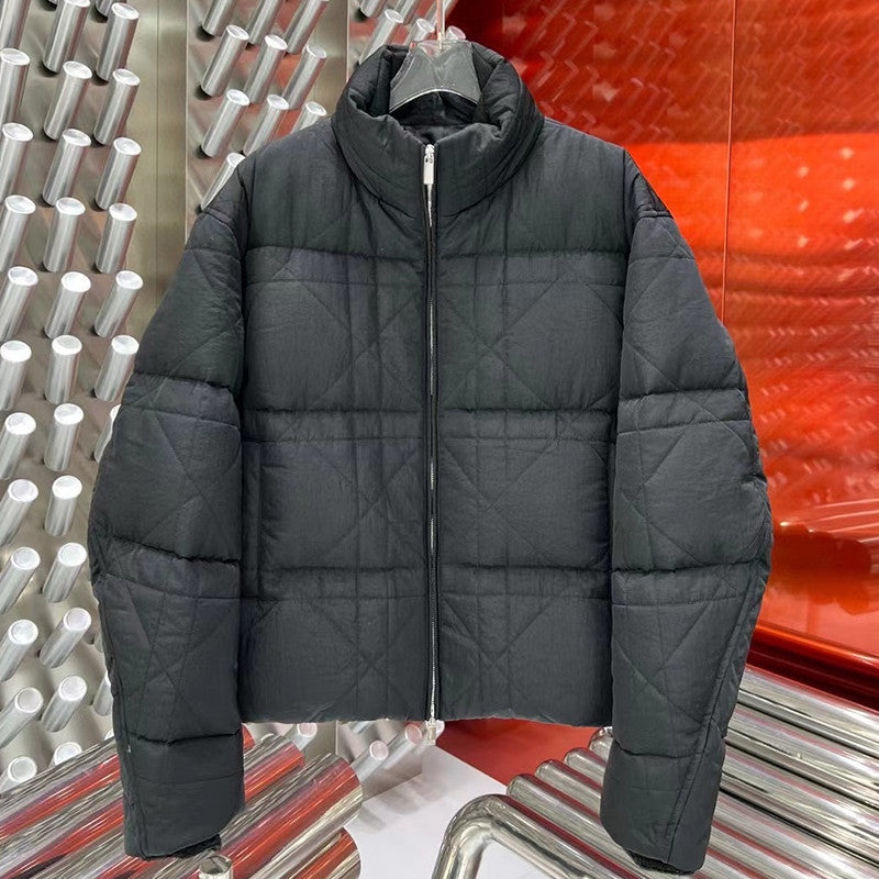 Dior Men's Autumn And Winter Fashion Trend Casual Zipper Stand Up Collar High Street Down Jacket Blue And Black Ngvp #7327